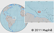 Gray Location Map of the area around 0° 21' 0" S, 42° 25' 29" W, hill shading