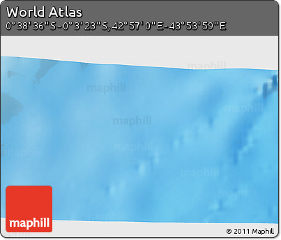 Shaded Relief 3D Map of the Area around 0° 21' 0" S, 43° 25' 29" E