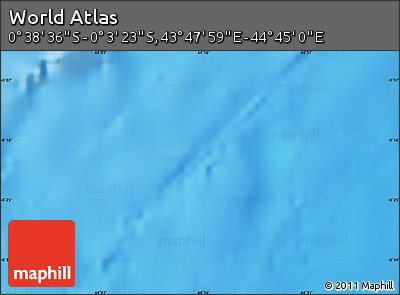 Shaded Relief Map of the Area around 0° 21' 0" S, 44° 16' 29" E