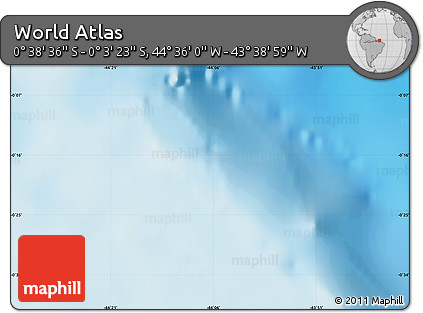 Physical Map of the Area around 0° 21' 0" S, 44° 7' 30" W