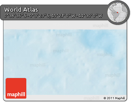 Shaded Relief 3D Map of the Area around 0° 21' 0" S, 44° 58' 30" W