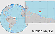 Gray Location Map of the area around 0° 21' 0" S, 44° 58' 30" W