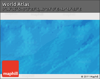 Political 3D Map of the Area around 0° 21' 0" S, 46° 49' 30" E