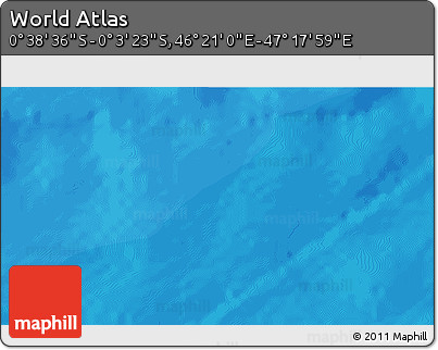 Political 3D Map of the Area around 0° 21' 0" S, 46° 49' 30" E