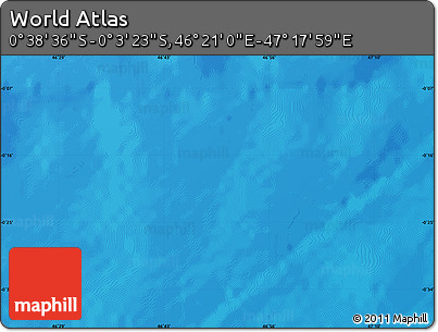 Physical Map of the Area around 0° 21' 0" S, 46° 49' 30" E