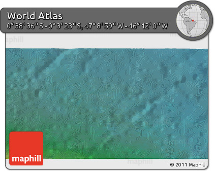 Satellite 3D Map of the Area around 0° 21' 0" S, 46° 40' 29" W