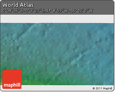 Satellite 3D Map of the Area around 0° 21' 0" S, 46° 40' 29" W