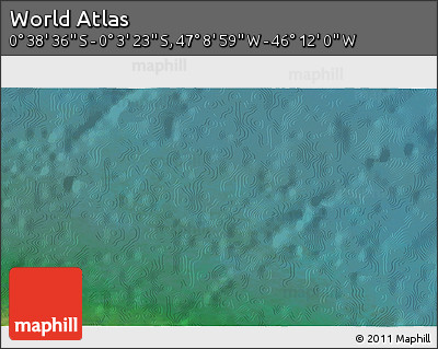 Satellite 3D Map of the Area around 0° 21' 0" S, 46° 40' 29" W