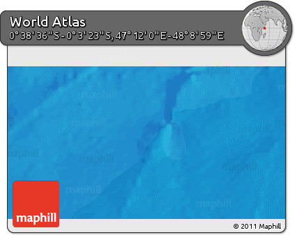 Political 3D Map of the Area around 0° 21' 0" S, 47° 40' 29" E