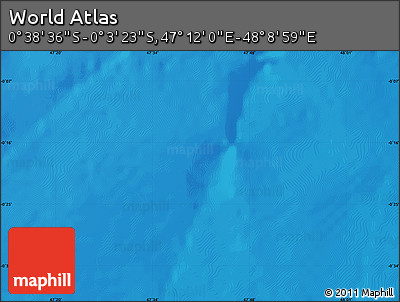 Shaded Relief Map of the Area around 0° 21' 0" S, 47° 40' 29" E
