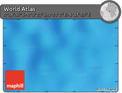 Shaded Relief Map of the Area around 0° 21' 0" S, 4° 19' 30" E