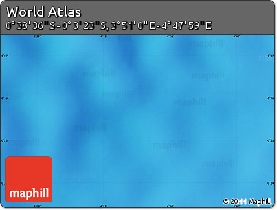 Shaded Relief Map of the Area around 0° 21' 0" S, 4° 19' 30" E