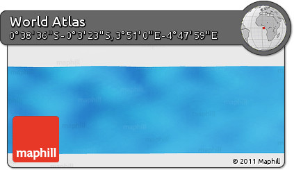 Shaded Relief Panoramic Map of the Area around 0° 21' 0" S, 4° 19' 30" E