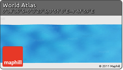 Shaded Relief Panoramic Map of the Area around 0° 21' 0" S, 4° 19' 30" E