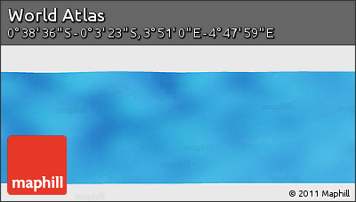 Shaded Relief Panoramic Map of the Area around 0° 21' 0" S, 4° 19' 30" E