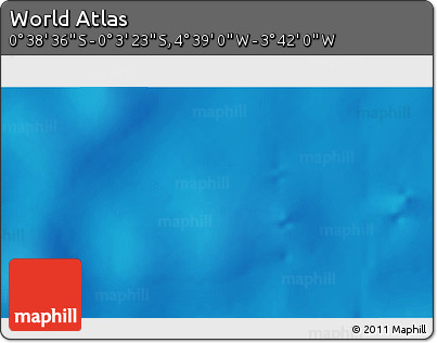 Shaded Relief 3D Map of the Area around 0° 21' 0" S, 4° 10' 30" W
