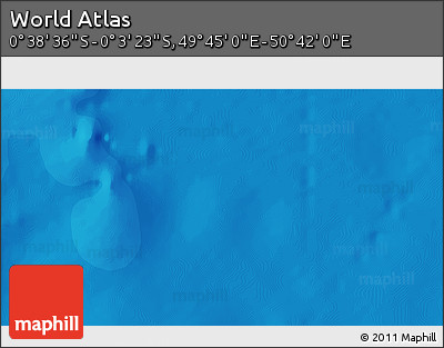 Political 3D Map of the Area around 0° 21' 0" S, 50° 13' 30" E