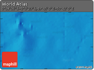 Physical Map of the Area around 0° 21' 0" S, 50° 13' 30" E