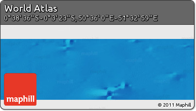 Shaded Relief Panoramic Map of the Area around 0° 21' 0" S, 51° 4' 30" E