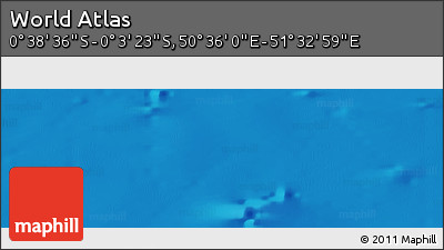 Shaded Relief Panoramic Map of the Area around 0° 21' 0" S, 51° 4' 30" E