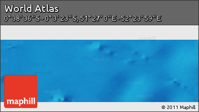 Shaded Relief Panoramic Map of the Area around 0° 21' 0" S, 51° 55' 29" E