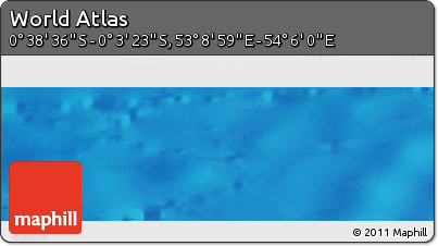 Physical Panoramic Map of the Area around 0° 21' 0" S, 53° 37' 30" E