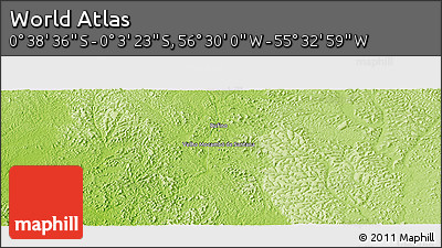 Physical Panoramic Map of the Area around 0° 21' 0" S, 56° 1' 29" W