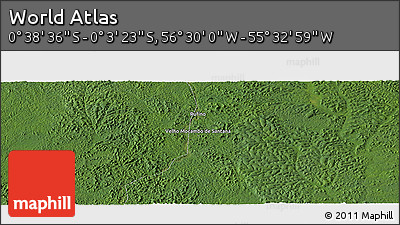 Satellite Panoramic Map of the Area around 0° 21' 0" S, 56° 1' 29" W