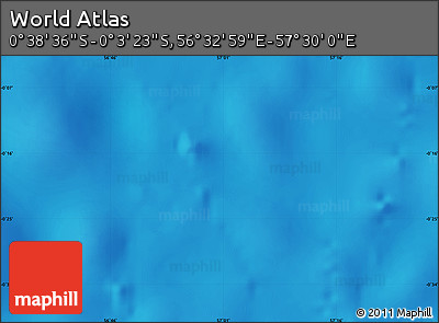 Physical Map of the Area around 0° 21' 0" S, 57° 1' 29" E