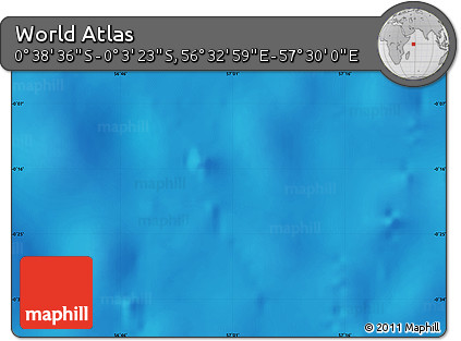 Shaded Relief Map of the Area around 0° 21' 0" S, 57° 1' 29" E