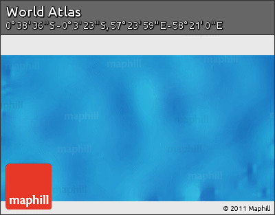 Shaded Relief 3D Map of the Area around 0° 21' 0" S, 57° 52' 30" E