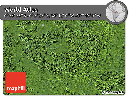 Satellite Map of the Area around 0° 21' 0" S, 57° 43' 30" W