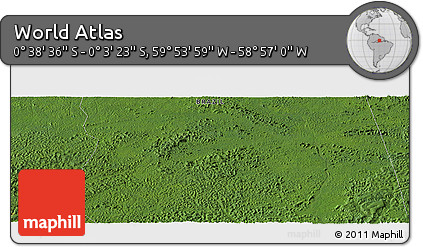 Satellite Panoramic Map of the Area around 0° 21' 0" S, 59° 25' 29" W