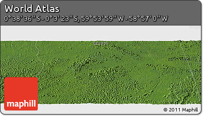 Satellite Panoramic Map of the Area around 0° 21' 0" S, 59° 25' 29" W