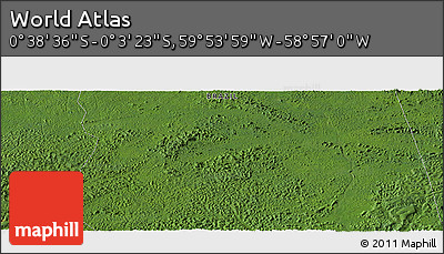 Satellite Panoramic Map of the Area around 0° 21' 0" S, 59° 25' 29" W