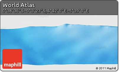 Shaded Relief Panoramic Map of the Area around 0° 21' 0" S, 5° 10' 30" E