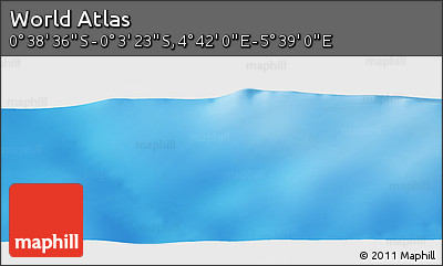 Shaded Relief Panoramic Map of the Area around 0° 21' 0" S, 5° 10' 30" E
