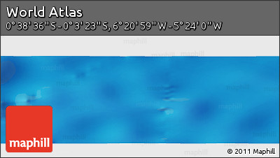 Physical Panoramic Map of the Area around 0° 21' 0" S, 5° 52' 30" W