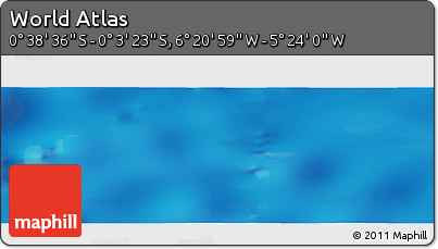 Physical Panoramic Map of the Area around 0° 21' 0" S, 5° 52' 30" W