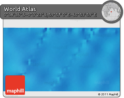 Shaded Relief 3D Map of the Area around 0° 21' 0" S, 60° 25' 29" E