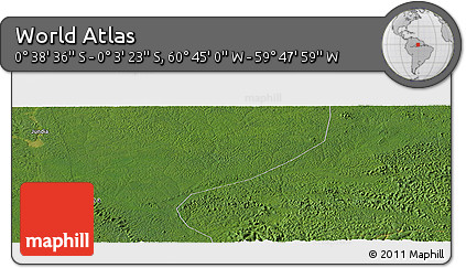 Satellite Panoramic Map of the Area around 0° 21' 0" S, 60° 16' 29" W