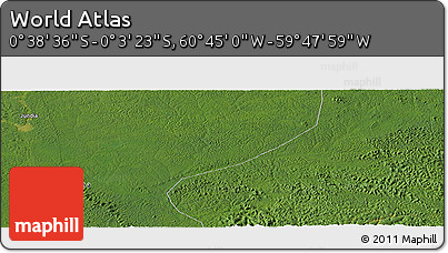 Satellite Panoramic Map of the Area around 0° 21' 0" S, 60° 16' 29" W