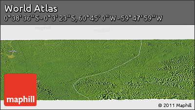Satellite Panoramic Map of the Area around 0° 21' 0" S, 60° 16' 29" W