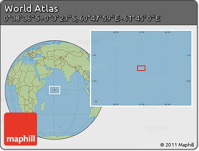 Savanna Style Location Map of the Area around 0° 21' 0" S, 61° 16' 29" E