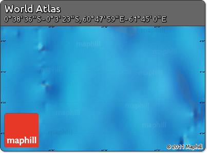 Physical Map of the Area around 0° 21' 0" S, 61° 16' 29" E