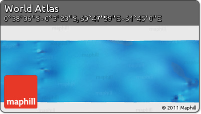 Shaded Relief Panoramic Map of the Area around 0° 21' 0" S, 61° 16' 29" E