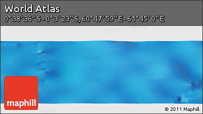 Shaded Relief Panoramic Map of the Area around 0° 21' 0" S, 61° 16' 29" E
