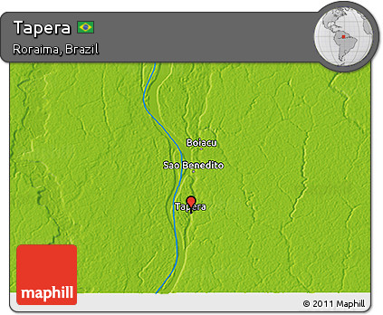Physical 3D Map of Tapera