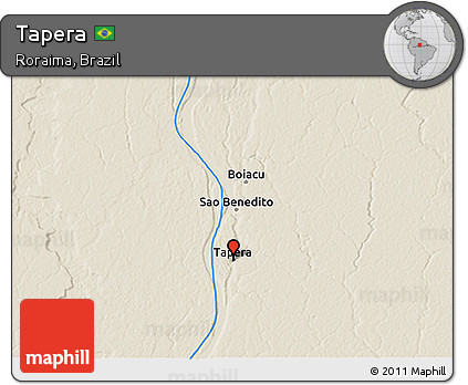 Shaded Relief 3D Map of Tapera