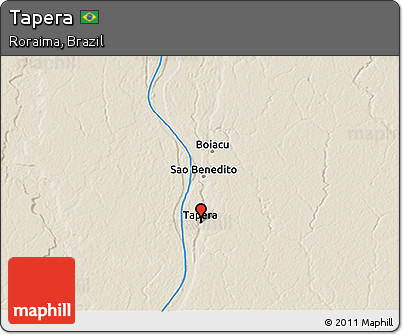 Shaded Relief 3D Map of Tapera